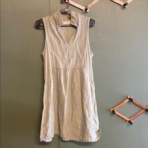 Sleeveless Green Women's Italian linen dress Terzo Millennio size small